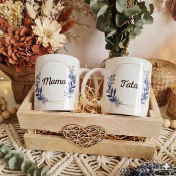 PREZENT MAMA TATA ZESTAW KUBKÓW ROCZNICA ŚLUB